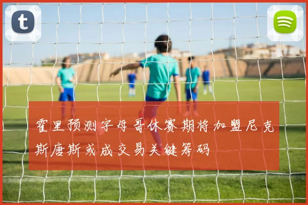 霍里预测字母哥休赛期将加盟尼克斯唐斯或成交易关键筹码